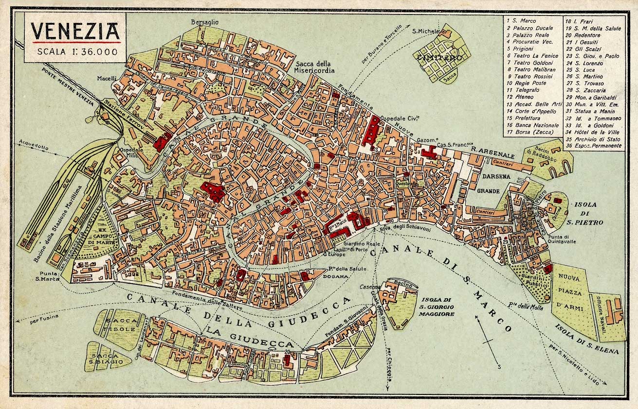 antica mappa venezia
