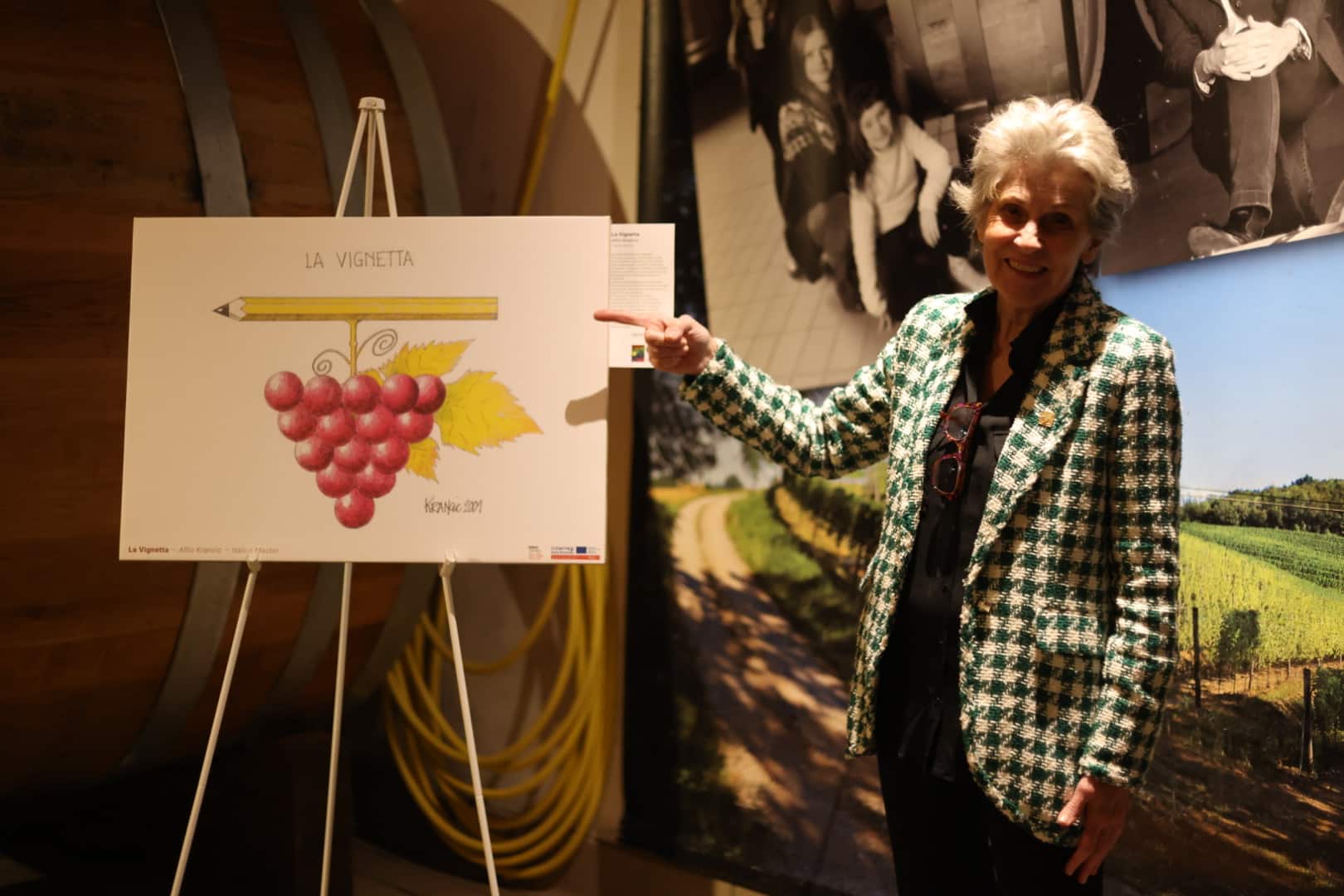 Ornella Venica all'inaugirazione della Stanza spirito del Vino